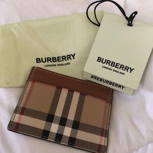 Burberry Check Card Holder